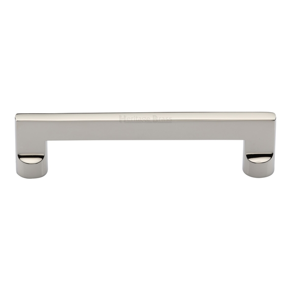 C0345 128-PNF • 128 x 147 x 35mm • Polished Nickel • Heritage Brass Trident Cabinet Pull Handle